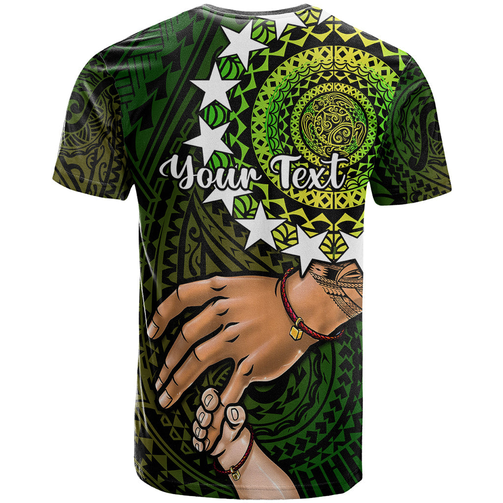 Personalised Father Day Cook Islands T-Shirt I Love You Dad Kuki Airani Turtle Pattern Graphic Tee