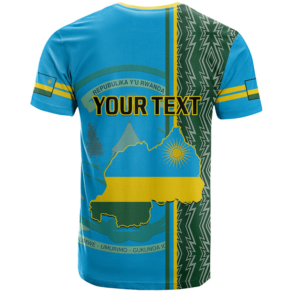 Personalised 1 July Independence Day Rwanda T-Shirt African Imigongo Happy 61st Anniversary Graphic Tee