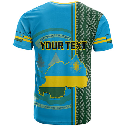 Personalised 1 July Independence Day Rwanda T-Shirt African Imigongo Happy 61st Anniversary Graphic Tee