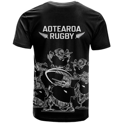New Zealand Silver Fern Rugby T-Shirt Haka Aotearoa Kiwi Dance Graphic Tee