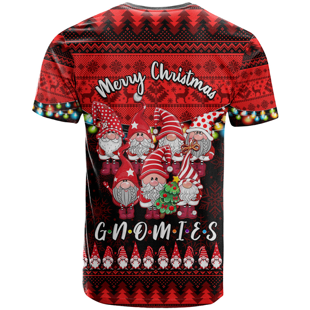 Chilling With My Gnomies Christmas T-Shirt Gnomie Friend Xmas Vibes Graphic Tee