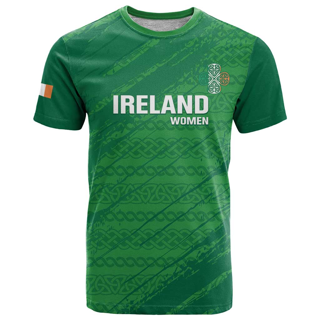 Custom Ireland Cricket T-Shirt Irish Celtic Knot - National Color Graphic Tee