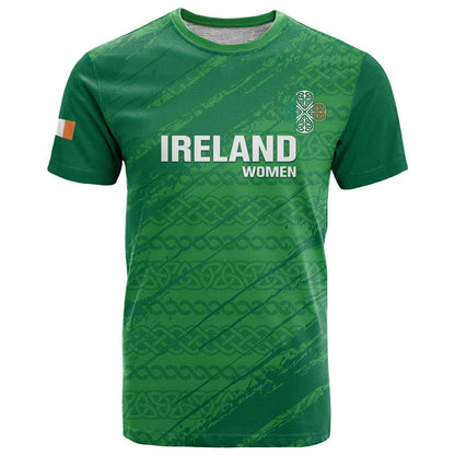 Custom Ireland Cricket T-Shirt Irish Celtic Knot - National Color Graphic Tee