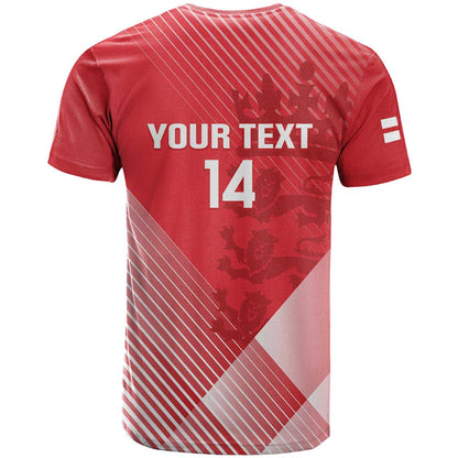 Custom England Cricket T-Shirt Go Champions Sporty Style Graphic Tee