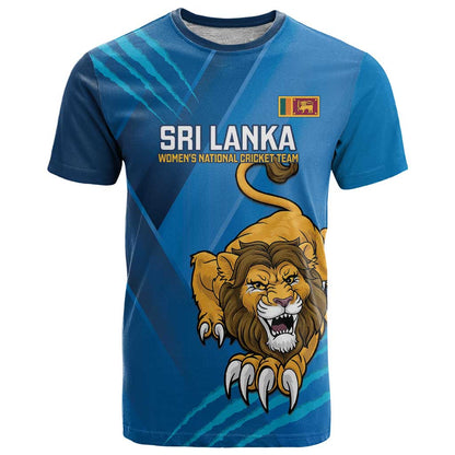 Custom Sri Lanka Cricket T-Shirt Go Champions Lion Sporty Style Graphic Tee