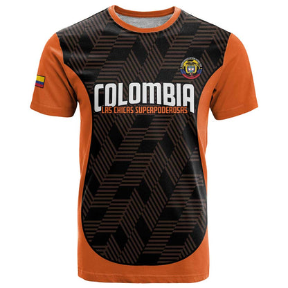 Custom Colombia Football T-Shirt 2025 Las Chicas Superpoderosas - Black Version Graphic Tee