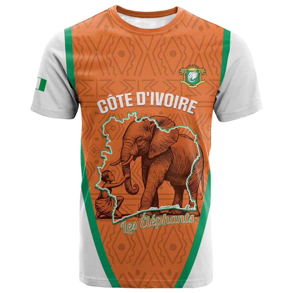 Custom Ivory Coast Football T-Shirt 2026 Cote d'Ivoire Les Elephants Orange Version Graphic Tee