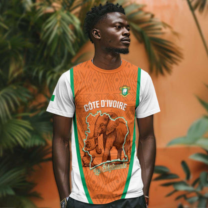 Custom Ivory Coast Football T-Shirt 2026 Cote d'Ivoire Les Elephants Orange Version Graphic Tee
