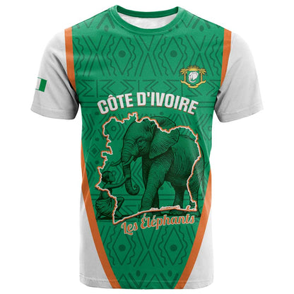 Custom Ivory Coast Football T-Shirt 2026 Cote d'Ivoire Les Elephants Green Version Graphic Tee