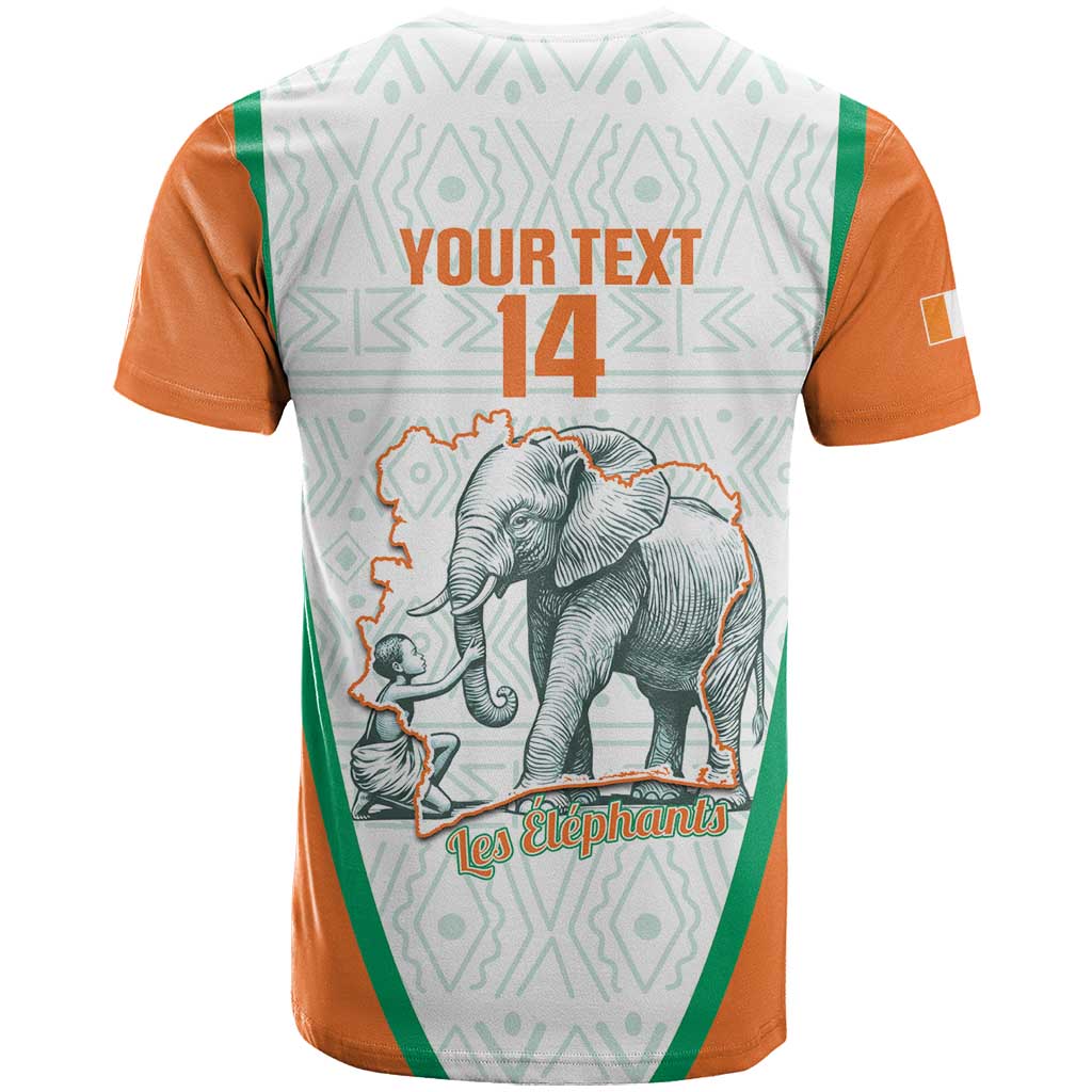 Custom Ivory Coast Football T-Shirt 2026 Cote d'Ivoire Les Elephants White Version Graphic Tee