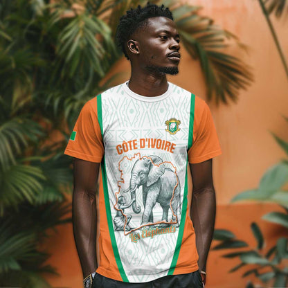 Custom Ivory Coast Football T-Shirt 2026 Cote d'Ivoire Les Elephants White Version Graphic Tee