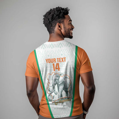 Custom Ivory Coast Football T-Shirt 2026 Cote d'Ivoire Les Elephants White Version Graphic Tee
