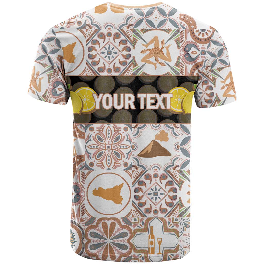 Personalized Sicilia National Symbols With Mosaic Motifs T-Shirt Graphic Tee