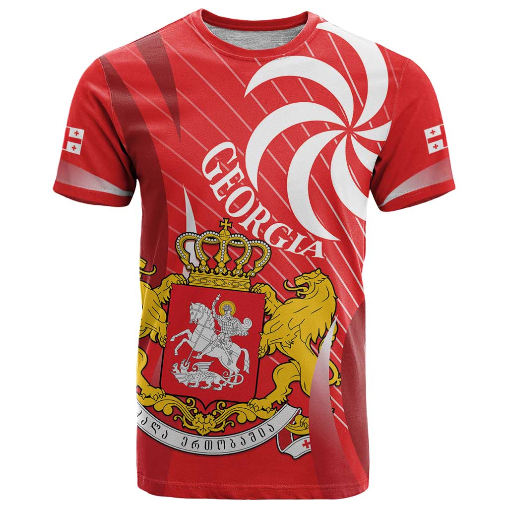 Georgia Independence Day T-Shirt Borjgalo With Coat Of Arms Graphic Tee