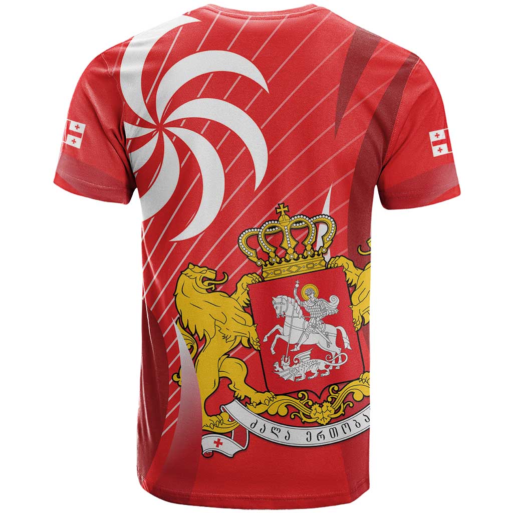 Georgia Independence Day T-Shirt Borjgalo With Coat Of Arms Graphic Tee