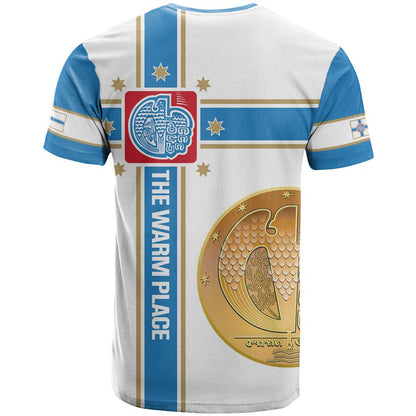 Georgia Tbilisi Capital T-Shirt The Warm Place Flag Style Graphic Tee