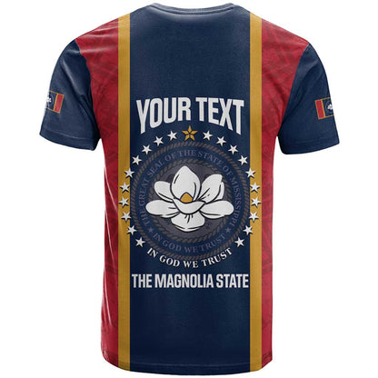 United States Mississippi T-Shirt Magnolia State Flag Style Graphic Tee