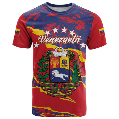 Venezuela Independence Day T-Shirt Feliz Dia de la Independencia Grunge Style Graphic Tee