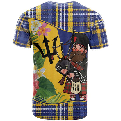 Barbados Celtic 2025 Festival T-Shirt Scottish Man With Bagpipes Graphic Tee
