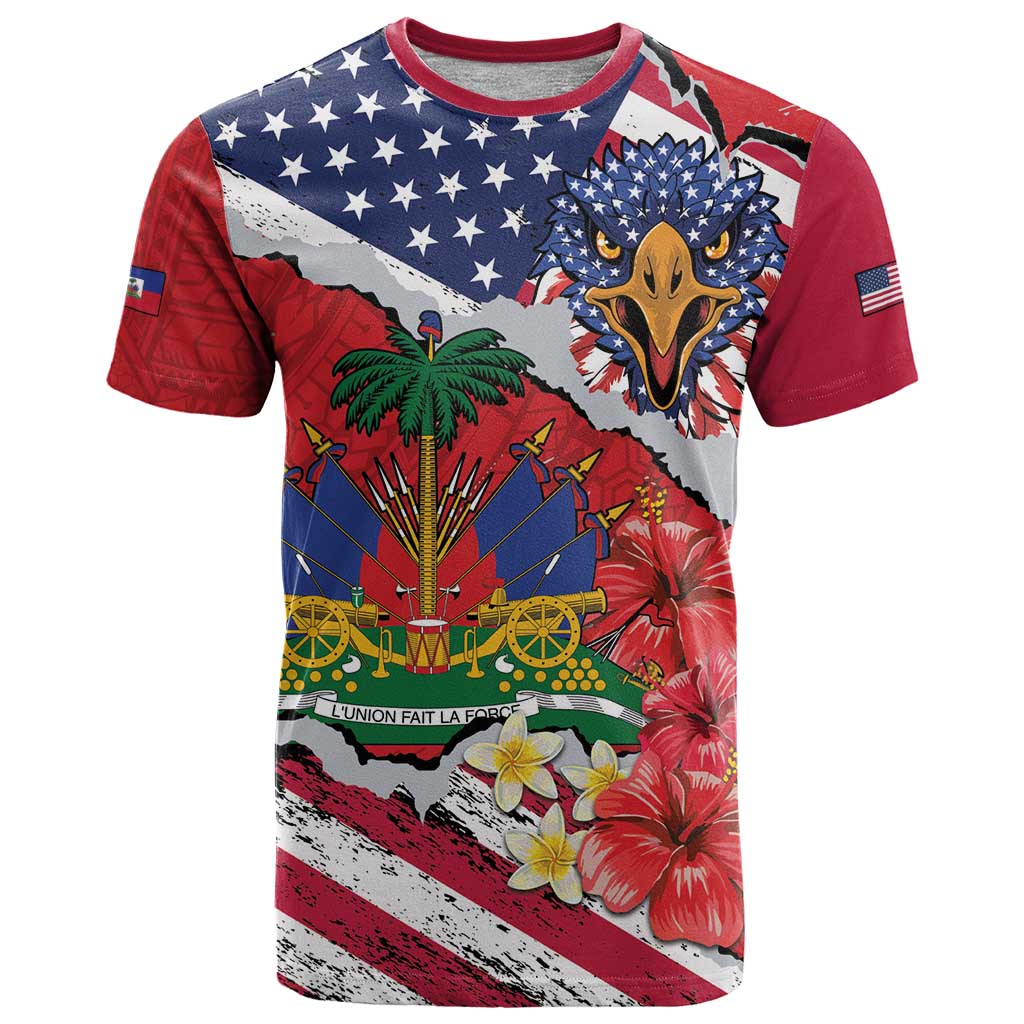 Haitian Heritage Month T-Shirt Haitian Americans Proud Grunge Style Graphic Tee