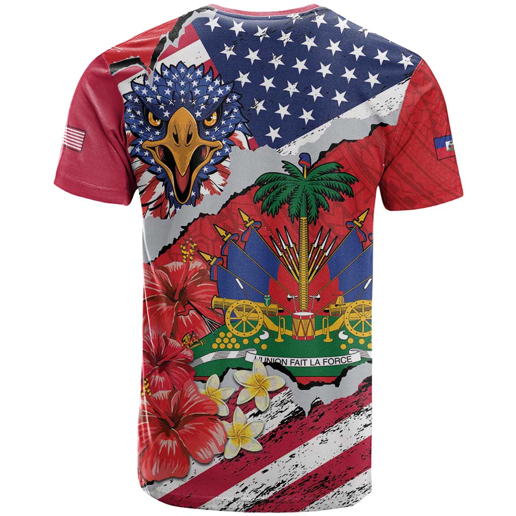 Haitian Heritage Month T-Shirt Haitian Americans Proud Grunge Style Graphic Tee