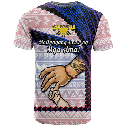 Polynesian Pride Father Day Philippines T-Shirt Filipino Pattern Maligayang Araw ng Mga Ama Graphic Tee