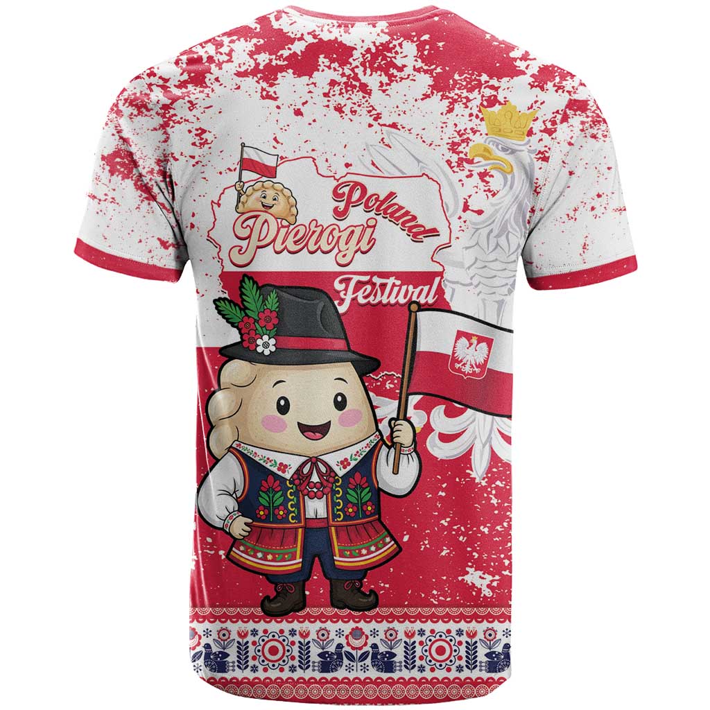Poland Pierogi Festival T-Shirt Funny Dumpling Costume With Flag Graphic Tee