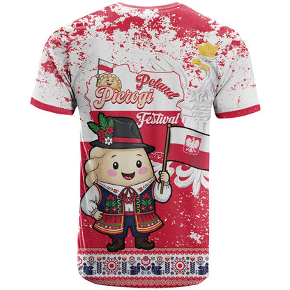 Poland Pierogi Festival T-Shirt Funny Dumpling Costume With Flag Graphic Tee