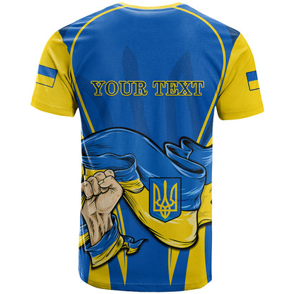 Custom Ukraine T-Shirt Happy Ukrainian 32nd Independence Anniversary Graphic Tee