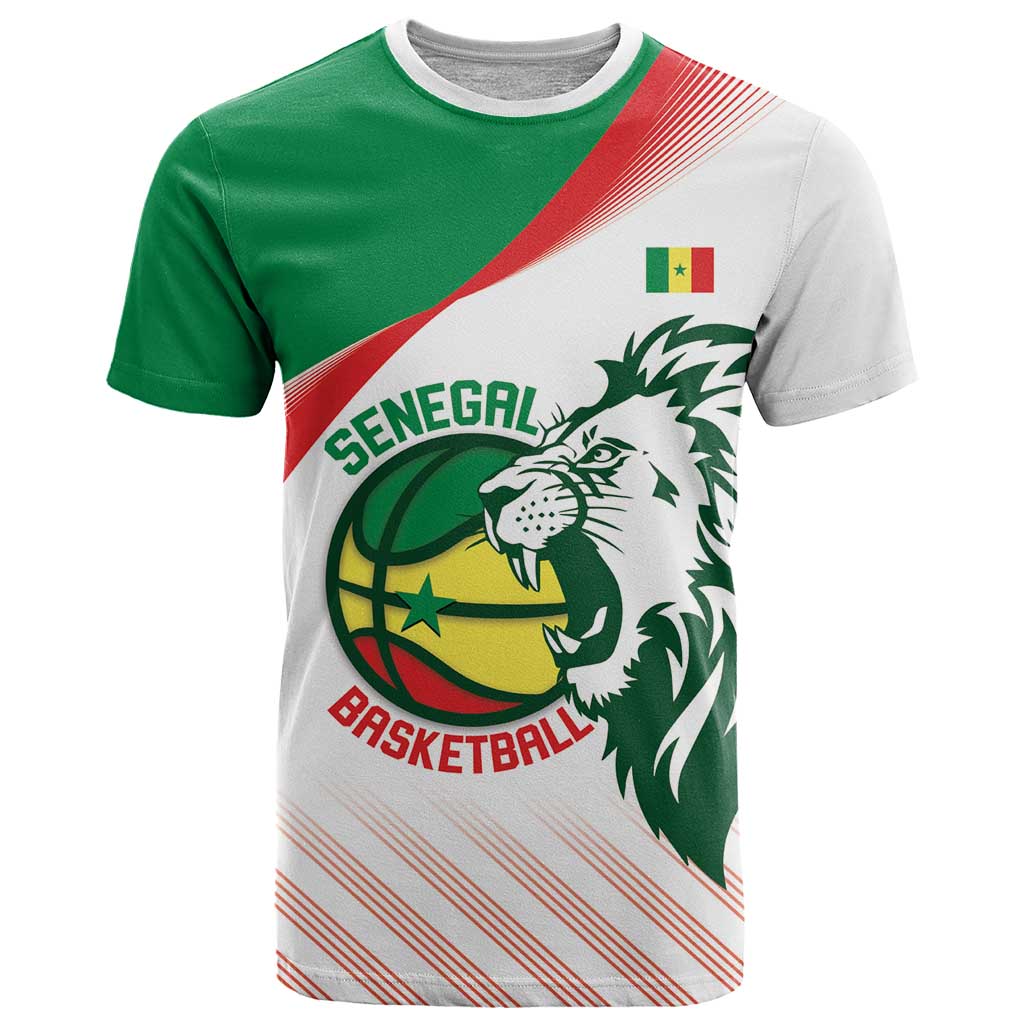 Senegal Basketball Custom T-Shirt Come On Lions Graphic Tee