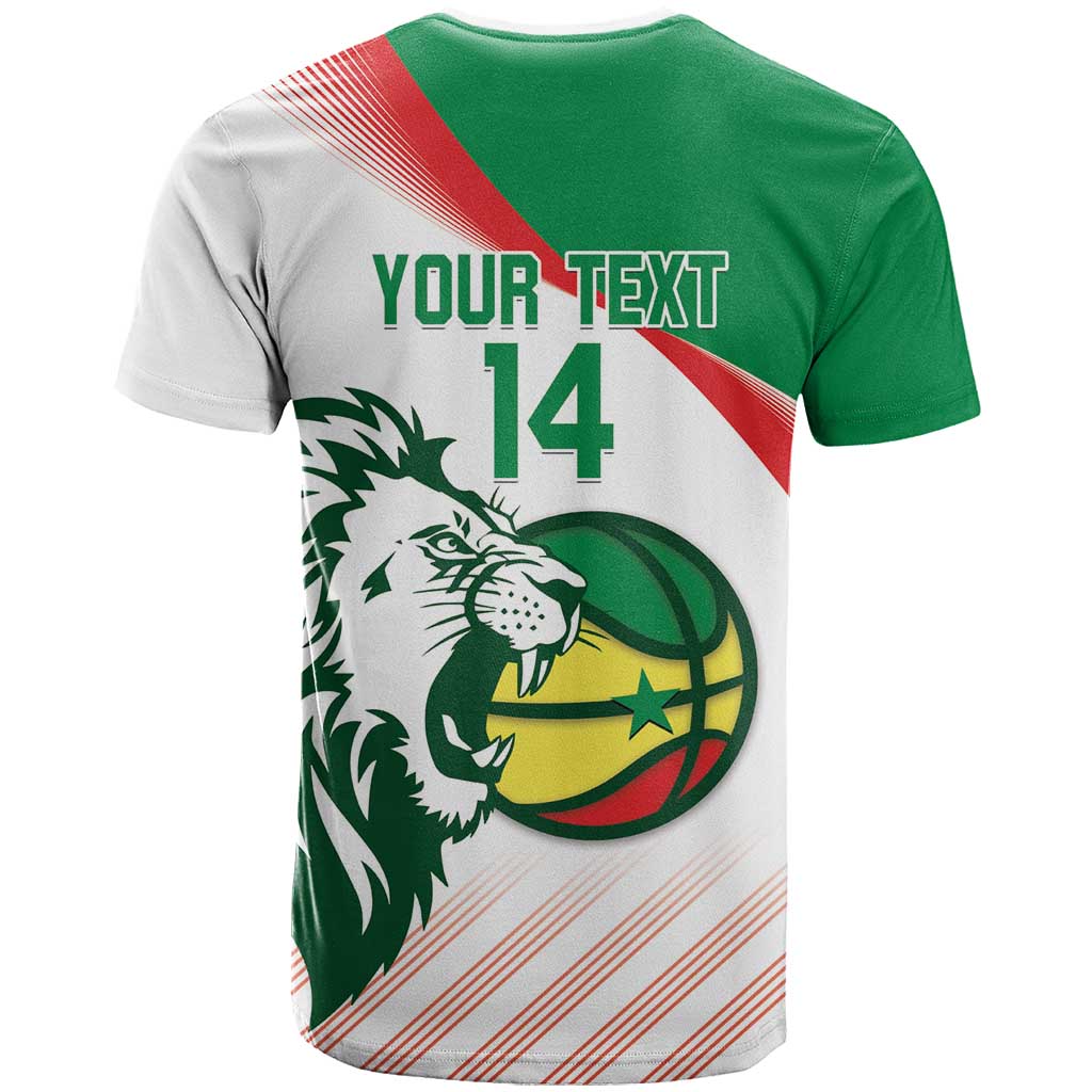 Senegal Basketball Custom T-Shirt Come On Lions Graphic Tee