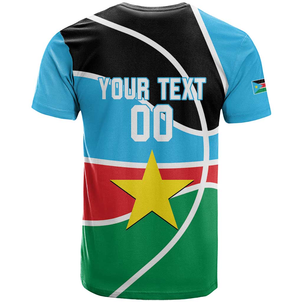 South Sudan Basketball Custom T-Shirt Come On Bright Stars Graphic Tee