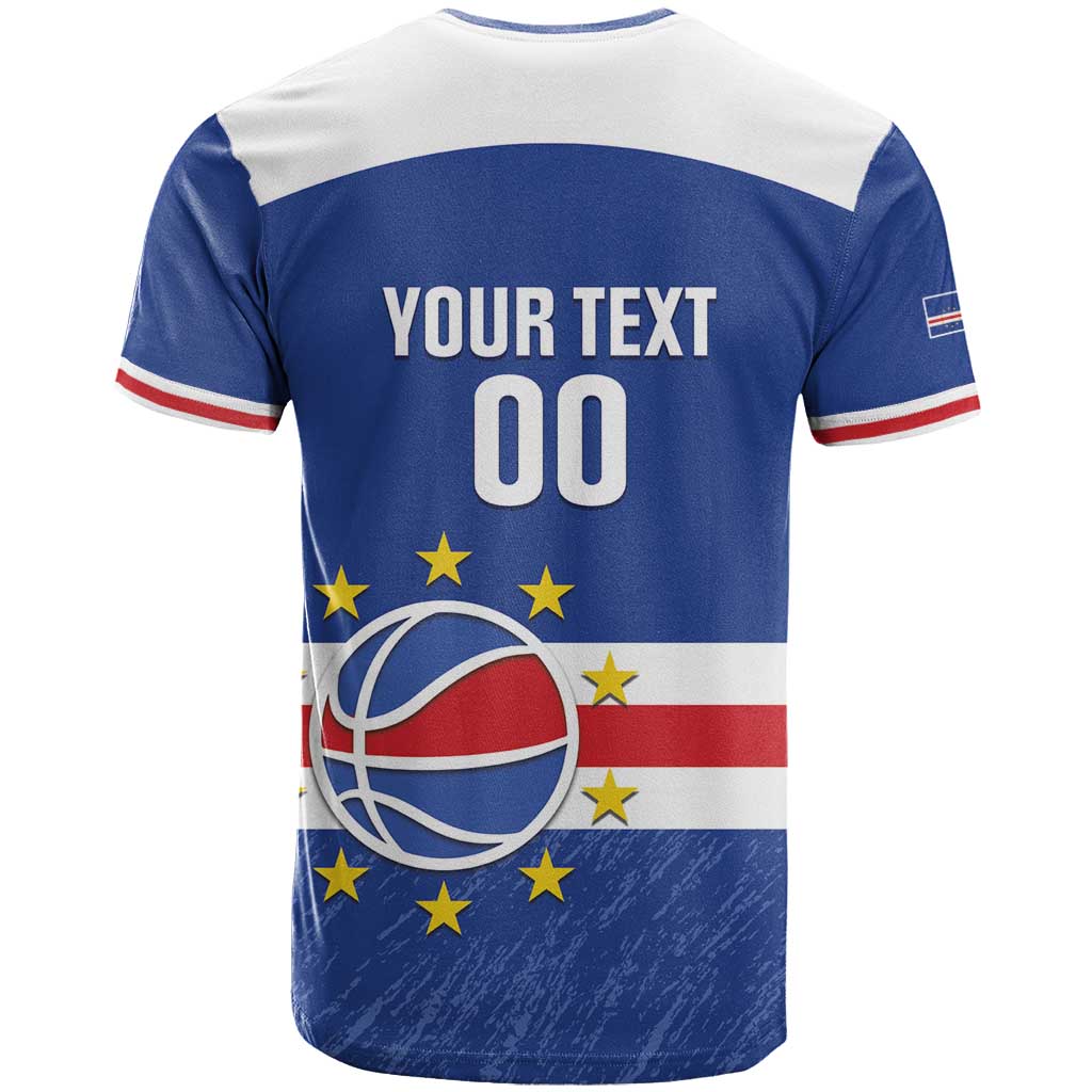 Cape Verde Basketball Custom T-Shirt Come On Blue Sharks Graphic Tee