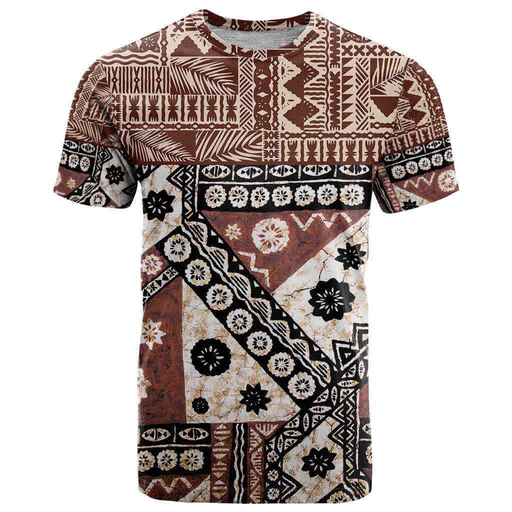 Bula Fiji T-Shirt Unique Masi Tapa Pattern Graphic Tee