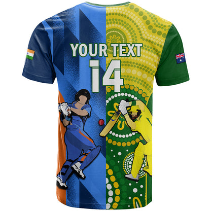 Custom Australia And India Cricket T-Shirt World Cup Final Together Graphic Tee