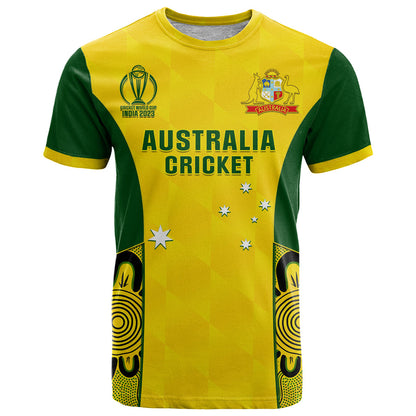 Custom Australia Cricket T-Shirt World Cup Go Champions Indigenous Graphic Tee