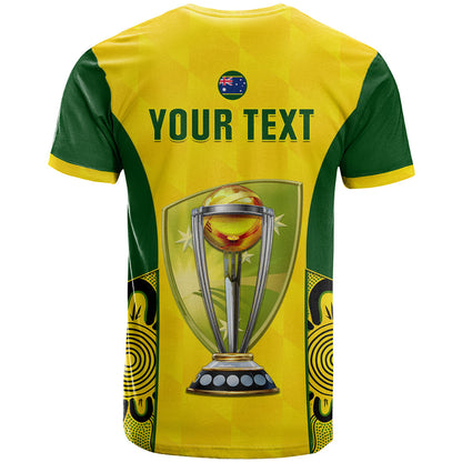 Custom Australia Cricket T-Shirt World Cup Go Champions Indigenous Graphic Tee