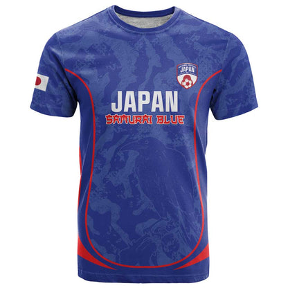 Custom Japan Football T-Shirt 2026 Come On Samurai Blue Graphic Tee