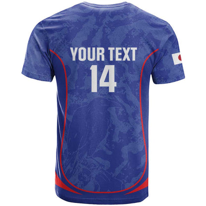Custom Japan Football T-Shirt 2026 Come On Samurai Blue Graphic Tee