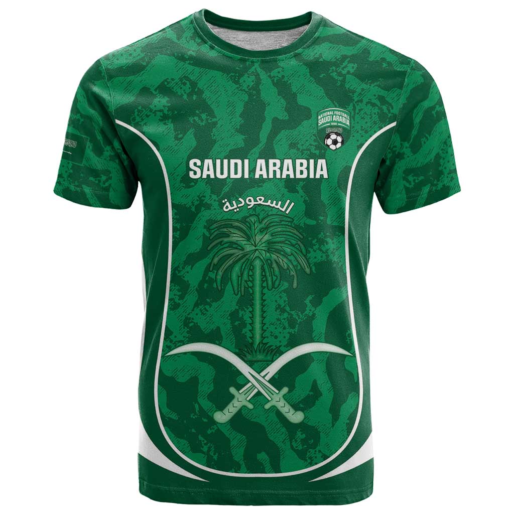 Custom Saudi Arabia Football T-Shirt 2026 Come On Arabian Falcons Graphic Tee
