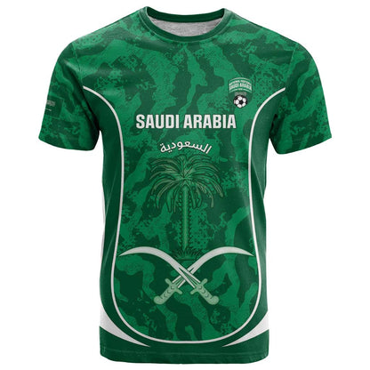 Custom Saudi Arabia Football T-Shirt 2026 Come On Arabian Falcons Graphic Tee
