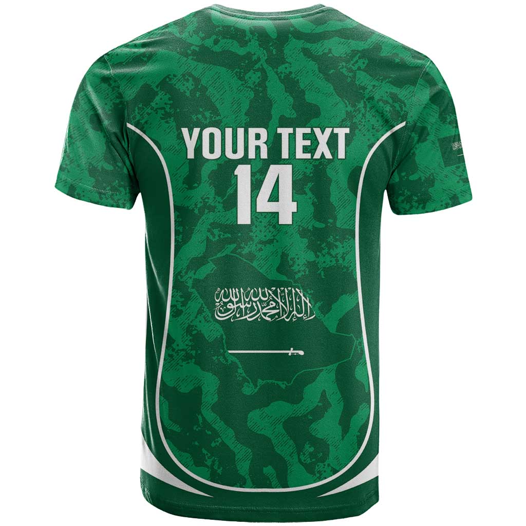 Custom Saudi Arabia Football T-Shirt 2026 Come On Arabian Falcons Graphic Tee