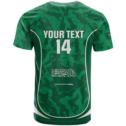 Custom Saudi Arabia Football T-Shirt 2026 Come On Arabian Falcons Graphic Tee