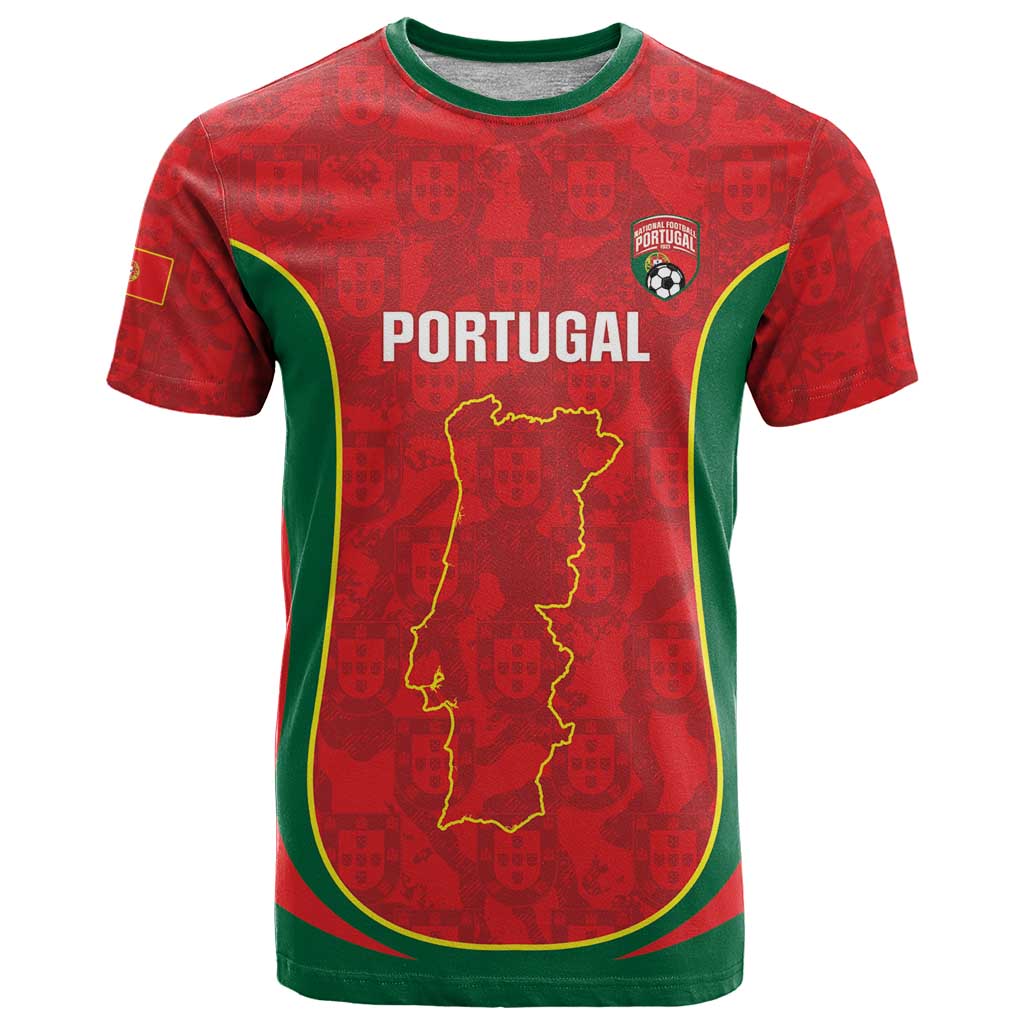 Custom Portugal Football T-Shirt 2026 Come On Selecao das Quinas - Red Graphic Tee