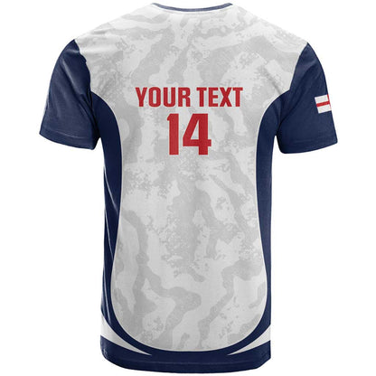 Custom England 2026 Football T-Shirt Go Three Lions Grunge Style Graphic Tee