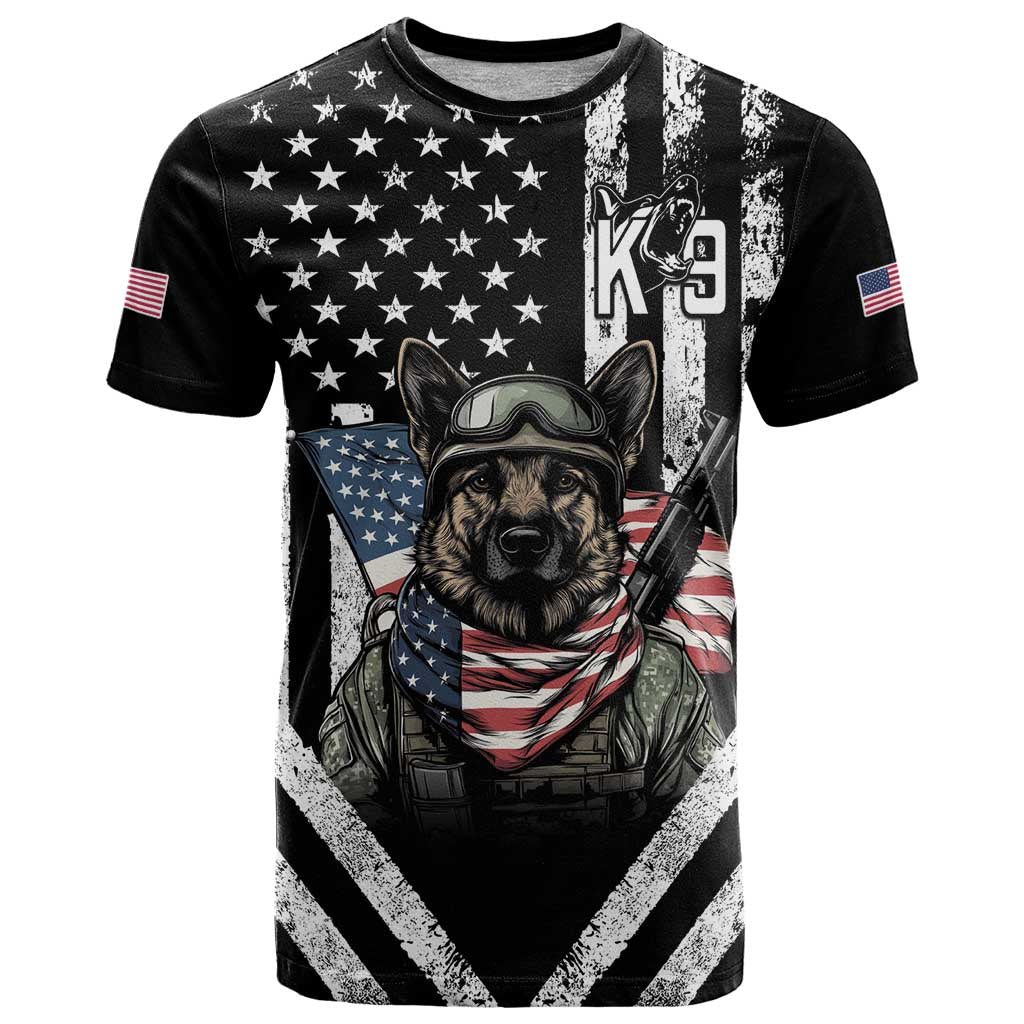 USA National K9 Veterans Day T-Shirt Honoring Our Furring Heroes Graphic Tee