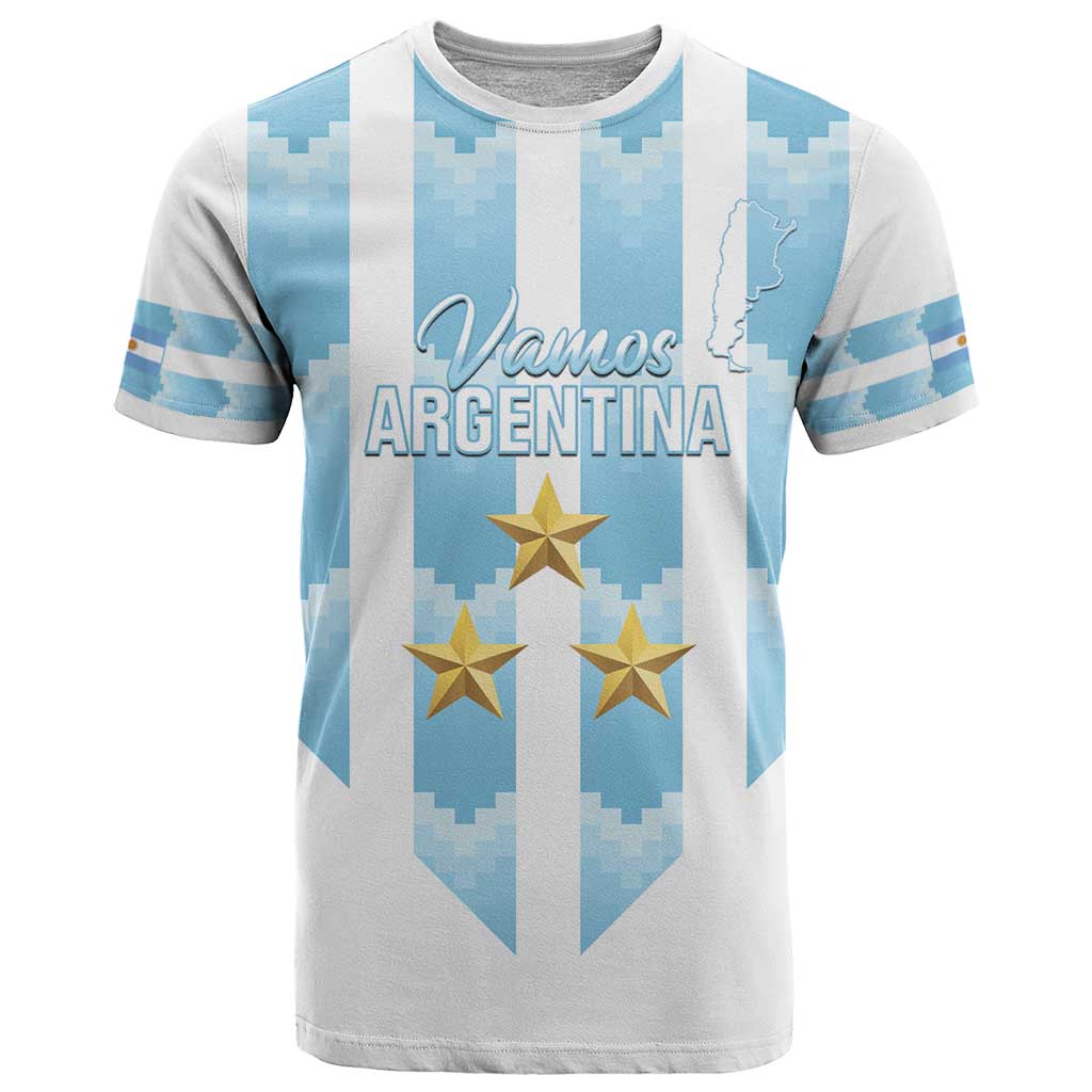 Custom Argentina Football T-Shirt Vamos La Albiceleste Graphic Tee