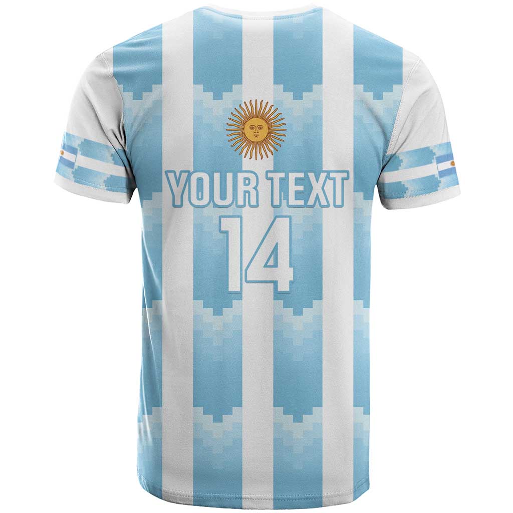 Custom Argentina Football T-Shirt Vamos La Albiceleste Graphic Tee