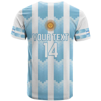 Custom Argentina Football T-Shirt Vamos La Albiceleste Graphic Tee