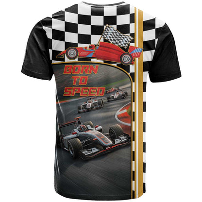 Racing Car 2025 T-Shirt Born To Speed Graphic Tee
